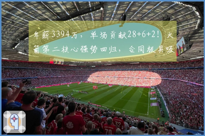 年薪3394万，单场贡献28+6+2！火箭第二核心强势回归，合同极具吸引力